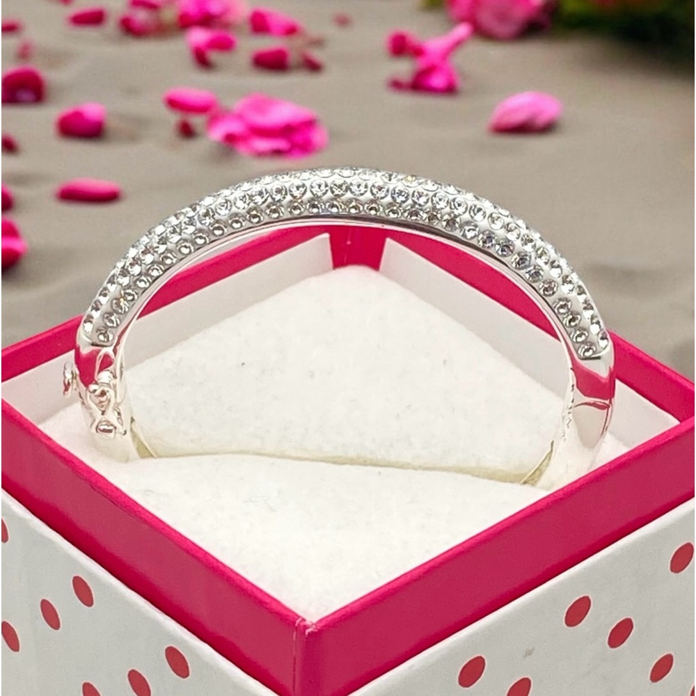 Kohl’s Silver Plated with Pave Crystals Infant “Cry Bangle” Bracelet